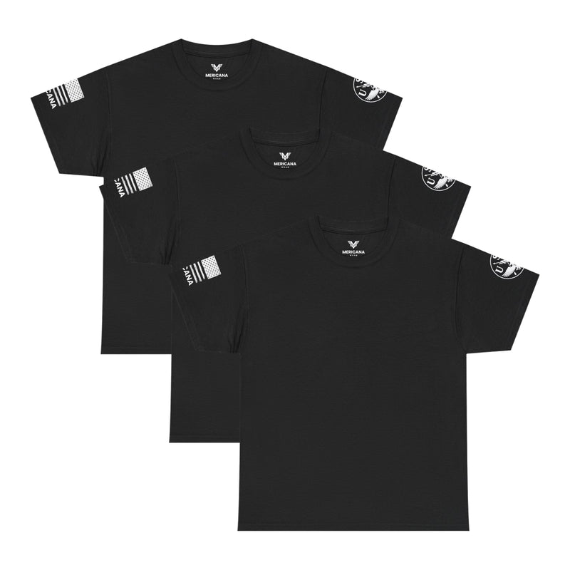 All Black 3-Pack – Daily 100% Cotton TShirt